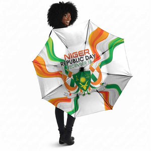 Niger Republic Day Umbrella Coat Of Arms With Flag