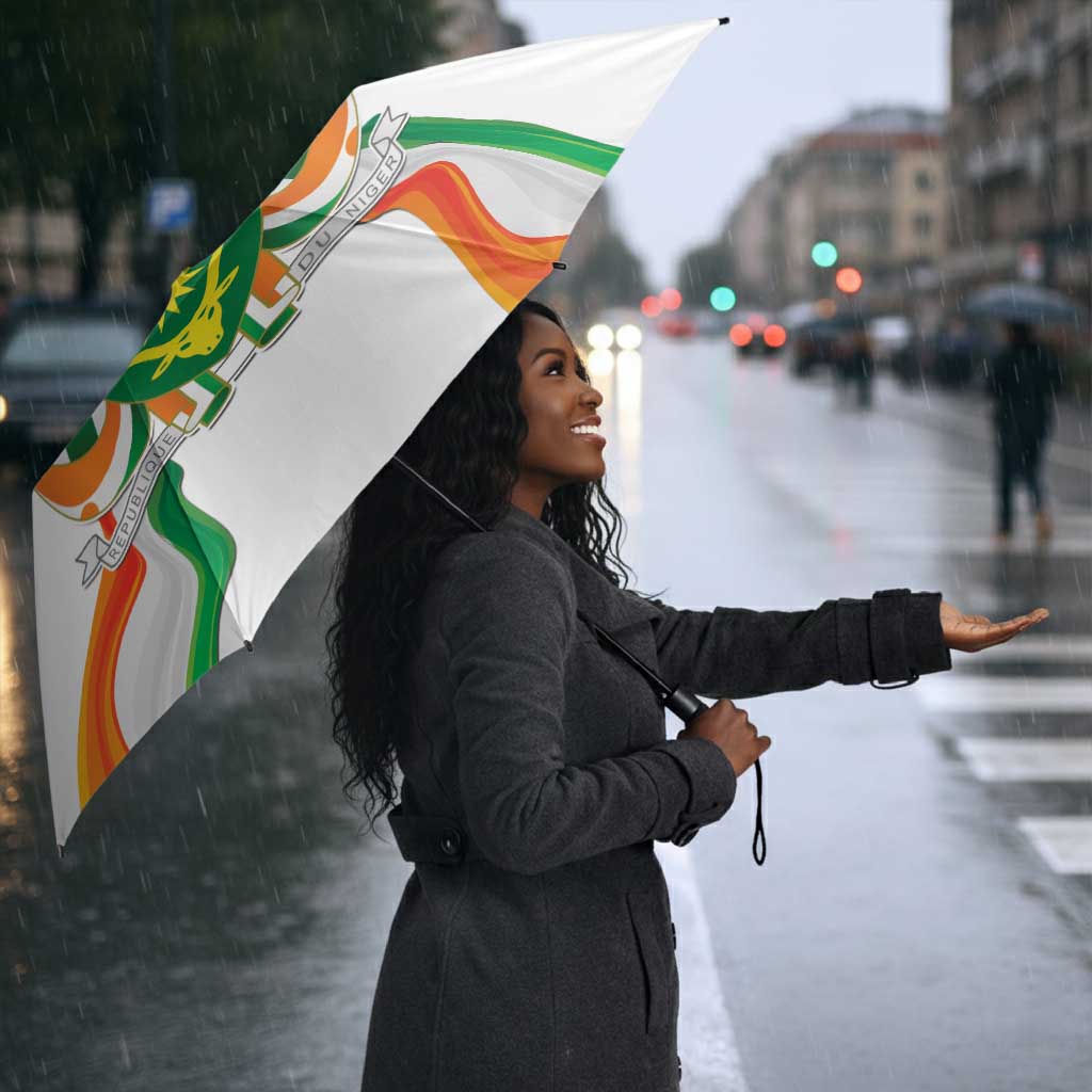 Niger Republic Day Umbrella Coat Of Arms With Flag