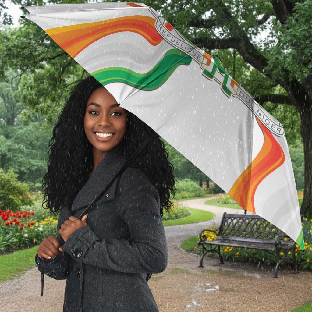 Niger Republic Day Umbrella Coat Of Arms With Flag