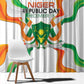 Jamhuriyar Nijar Republic Day Window Curtain Coat Of Arms With Flag - African Pride
