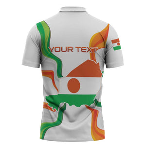 Personalized Niger Republic Day Zipper Polo Shirt Coat Of Arms With Flag