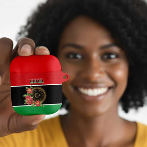 Libya Independence Day AirPods Case Pomegranate Blossom With Libyan Seal