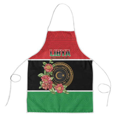 Libya Independence Day Apron Pomegranate Blossom With Libyan Seal
