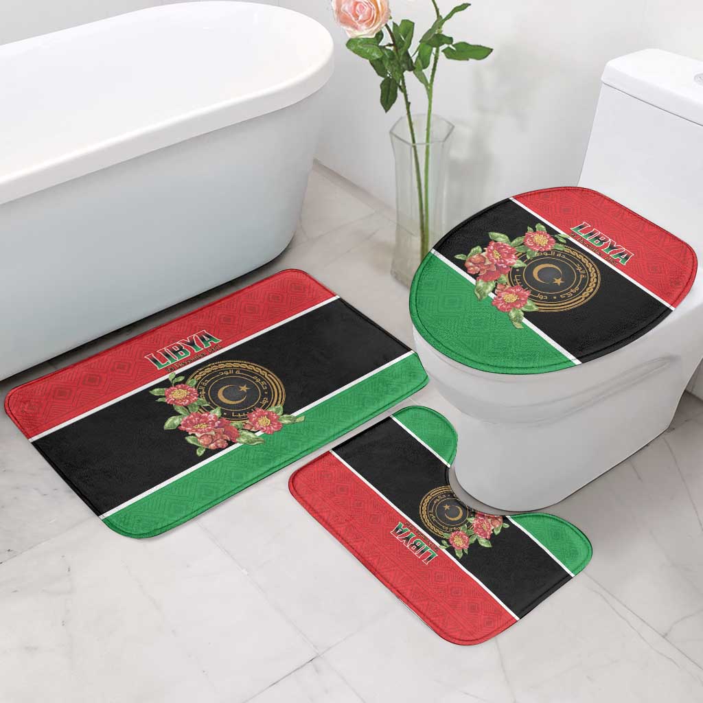 Libya Independence Day Bathroom Set Pomegranate Blossom With Libyan Seal