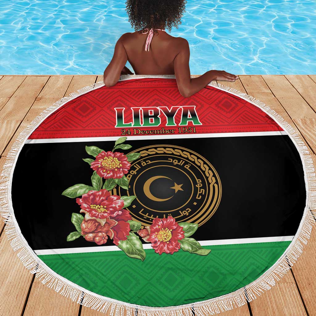 Happy Libya Beach Blanket Independence Day - African Pride