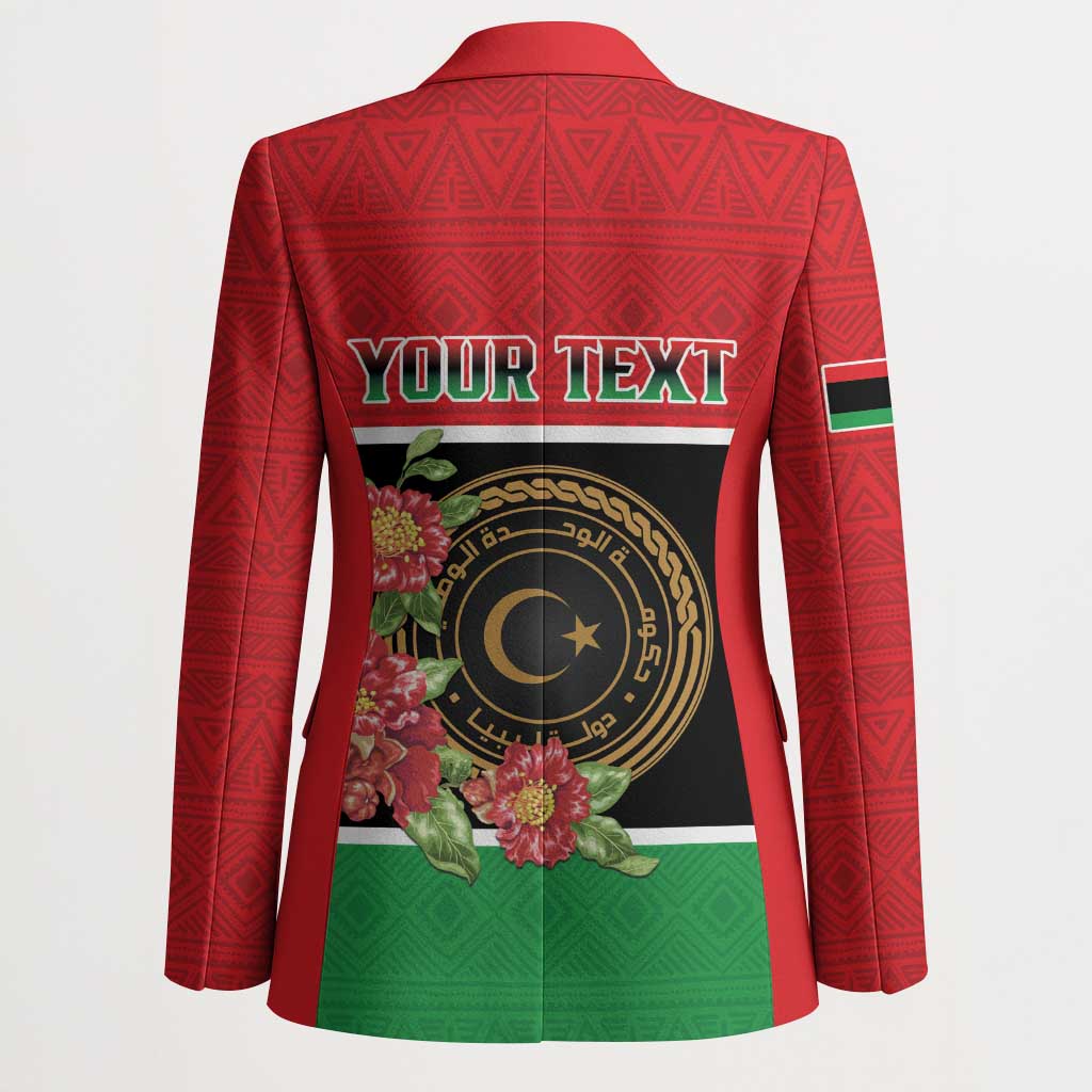 Personalized Libya Independence Day Blazer Pomegranate Blossom With Libyan Seal