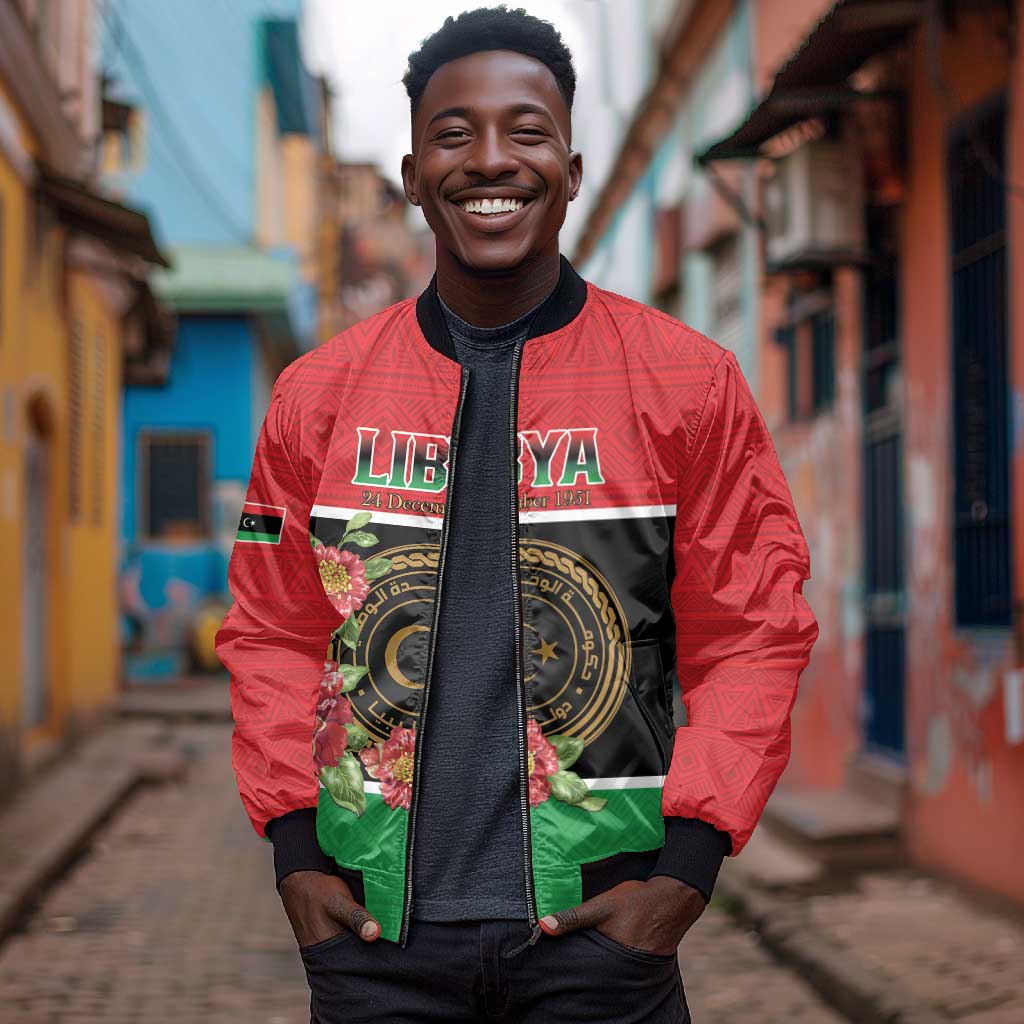 Personalized Happy Libya Bomber Jacket Independence Day - African Pride