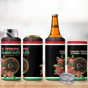 Personalized Happy Libya 4 in 1 Can Cooler Tumbler Independence Day - African Pride