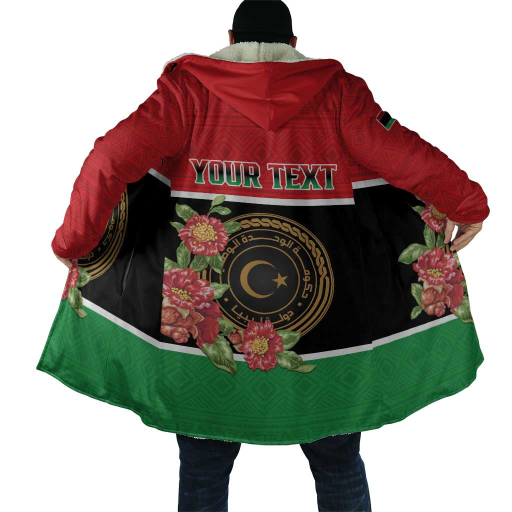 Personalized Libya Independence Day Cloak Pomegranate Blossom With Libyan Seal