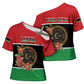 Personalized Libya Independence Day Cross Shoulder Shirt Pomegranate Blossom With Libyan Seal