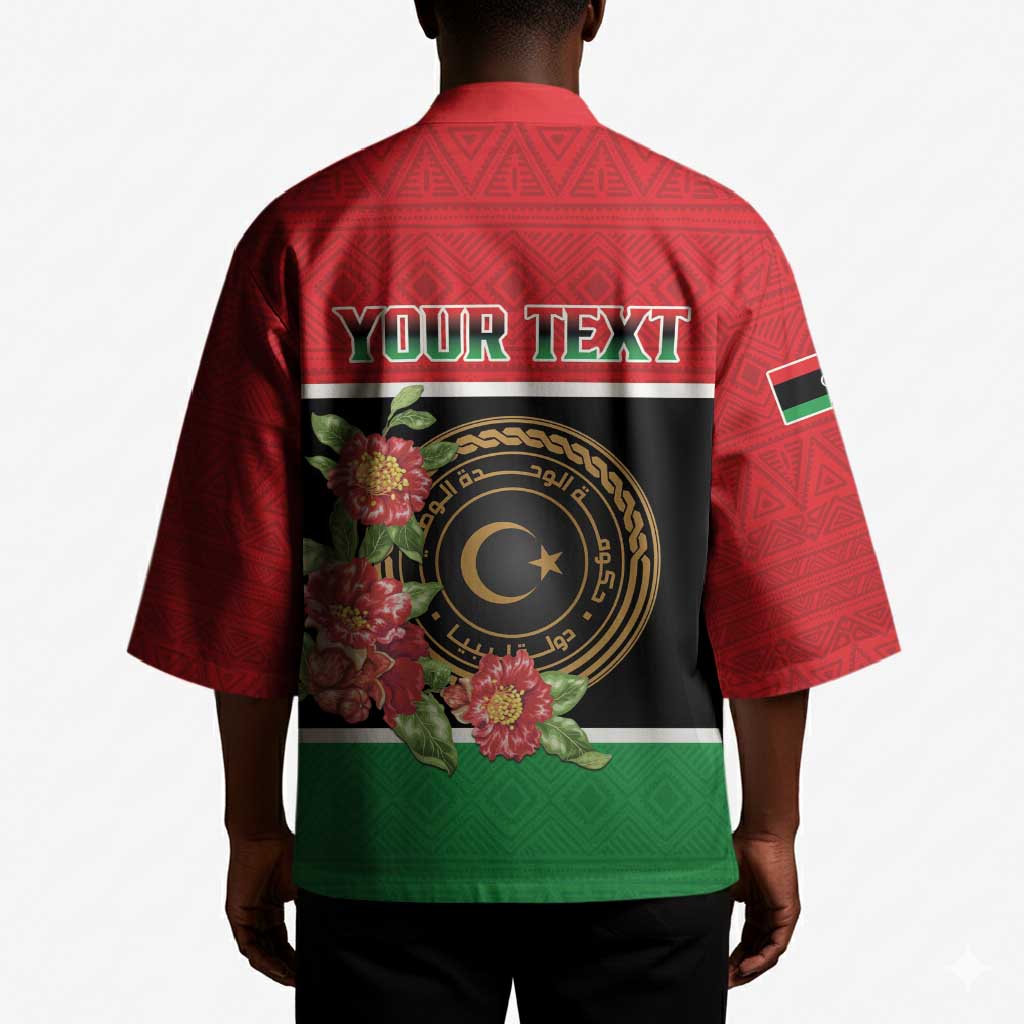 Personalized Libya Independence Day Kimono Pomegranate Blossom With Libyan Seal