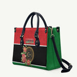 Libya Independence Day Leather Bag Pomegranate Blossom With Libyan Seal