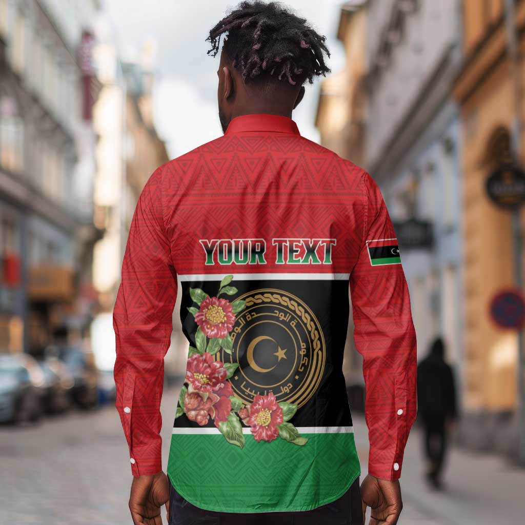 Personalized Happy Libya Long Sleeve Button Shirt Independence Day - African Pride