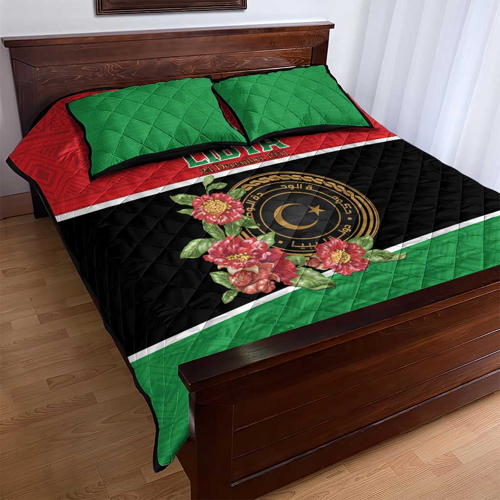 Happy Libya Quilt Bed Set Independence Day - African Pride