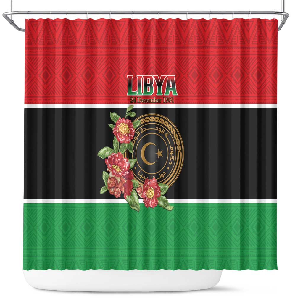 Happy Libya Shower Curtain Independence Day - African Pride