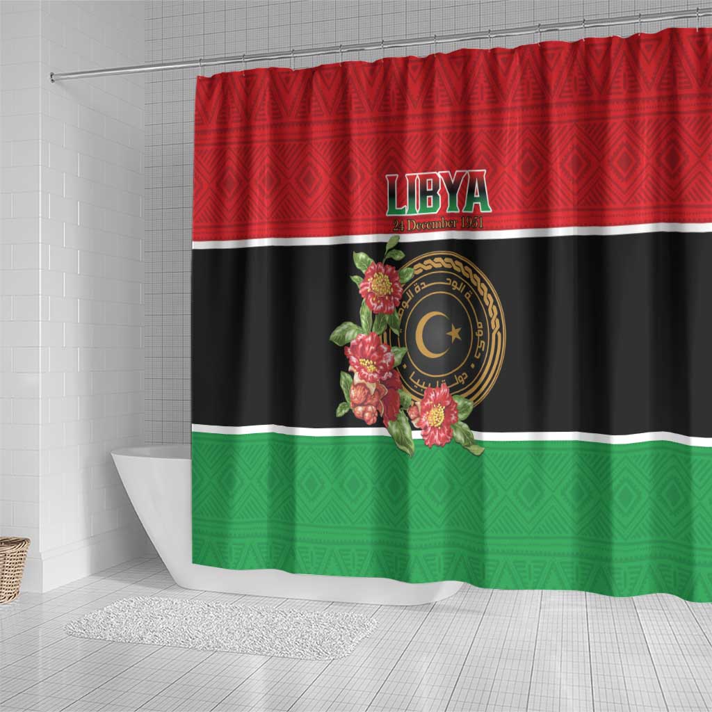 Happy Libya Shower Curtain Independence Day - African Pride