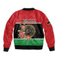 Personalized Happy Libya Sleeve Zip Bomber Jacket Independence Day - African Pride