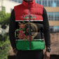 Personalized Libya Independence Day Sleeveless Puffer Jacket Pomegranate Blossom With Libyan Seal