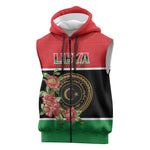 Personalized Happy Libya Sleeveless Zip Hoodie Independence Day - African Pride