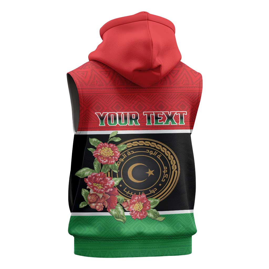 Personalized Happy Libya Sleeveless Zip Hoodie Independence Day - African Pride