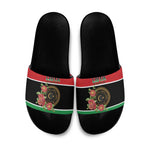 Libya Independence Day Slide Sandals Pomegranate Blossom With Libyan Seal