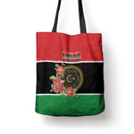 Libya Independence Day Tote Bag Pomegranate Blossom With Libyan Seal
