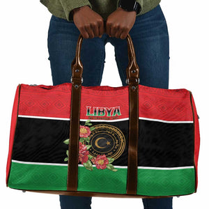 Libya Independence Day Travel Bag Pomegranate Blossom With Libyan Seal