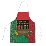 Happy Kwanzaa Apron Kinara With Kente Pattern