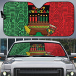 Happy Kwanzaa Auto Sun Shade Kinara With Kente Pattern