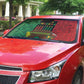 Happy Kwanzaa Auto Sun Shade Kinara With Kente Pattern