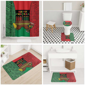 Happy Kwanzaa Bathroom Set Kinara With Kente Pattern