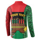 Personalized Happy Kwanzaa Button Sweatshirt Kinara With Kente Pattern