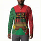 Personalized Happy Kwanzaa Button Sweatshirt Kinara With Kente Pattern