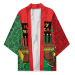 Personalized Happy Kwanzaa Kimono Kinara With Kente Pattern