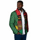 Personalized Happy Kwanzaa Padded Jacket Kinara With Kente Pattern