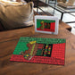 Happy Kwanzaa Puzzle Kinara With Kente Pattern