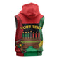 Personalized Happy Kwanzaa Holidays Sleeveless Zip Hoodie Kente Pattern - African Pride