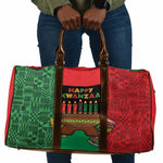 Happy Kwanzaa Travel Bag Kinara With Kente Pattern
