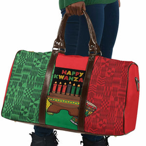 Happy Kwanzaa Travel Bag Kinara With Kente Pattern
