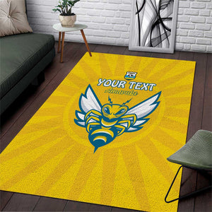 Custom Afro Rwanda Football Area Rug Go Wasps