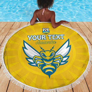 Custom Afro Rwanda Football Beach Blanket Go Wasps