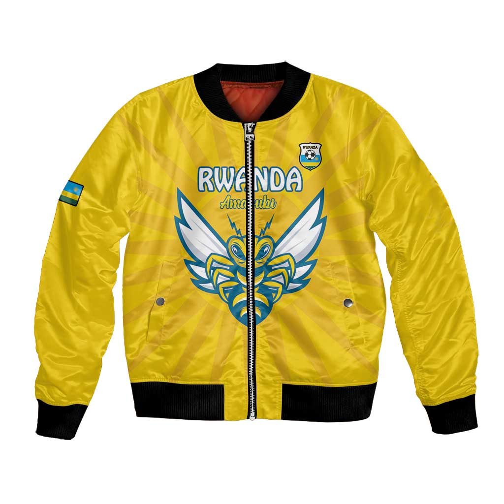 Custom Afro Rwanda Football Bomber Jacket Go Wasps