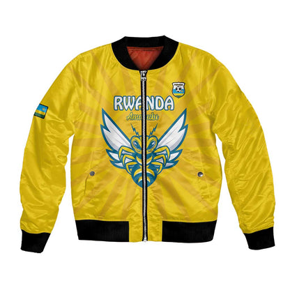 Custom Afro Rwanda Football Bomber Jacket Go Wasps
