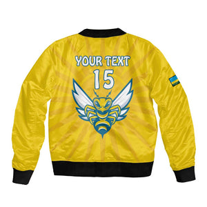 Custom Afro Rwanda Football Bomber Jacket Go Wasps