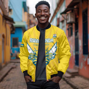 Custom Afro Rwanda Football Bomber Jacket Go Wasps