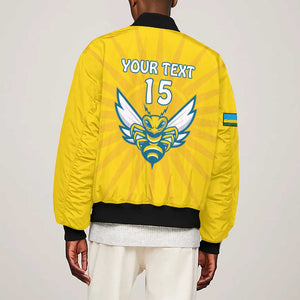 Custom Afro Rwanda Football Bomber Jacket Go Wasps