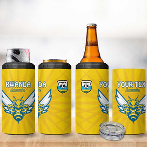 Custom Afro Rwanda Football 4 in 1 Can Cooler Tumbler Go Wasps