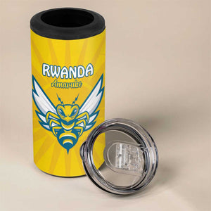 Custom Afro Rwanda Football 4 in 1 Can Cooler Tumbler Go Wasps