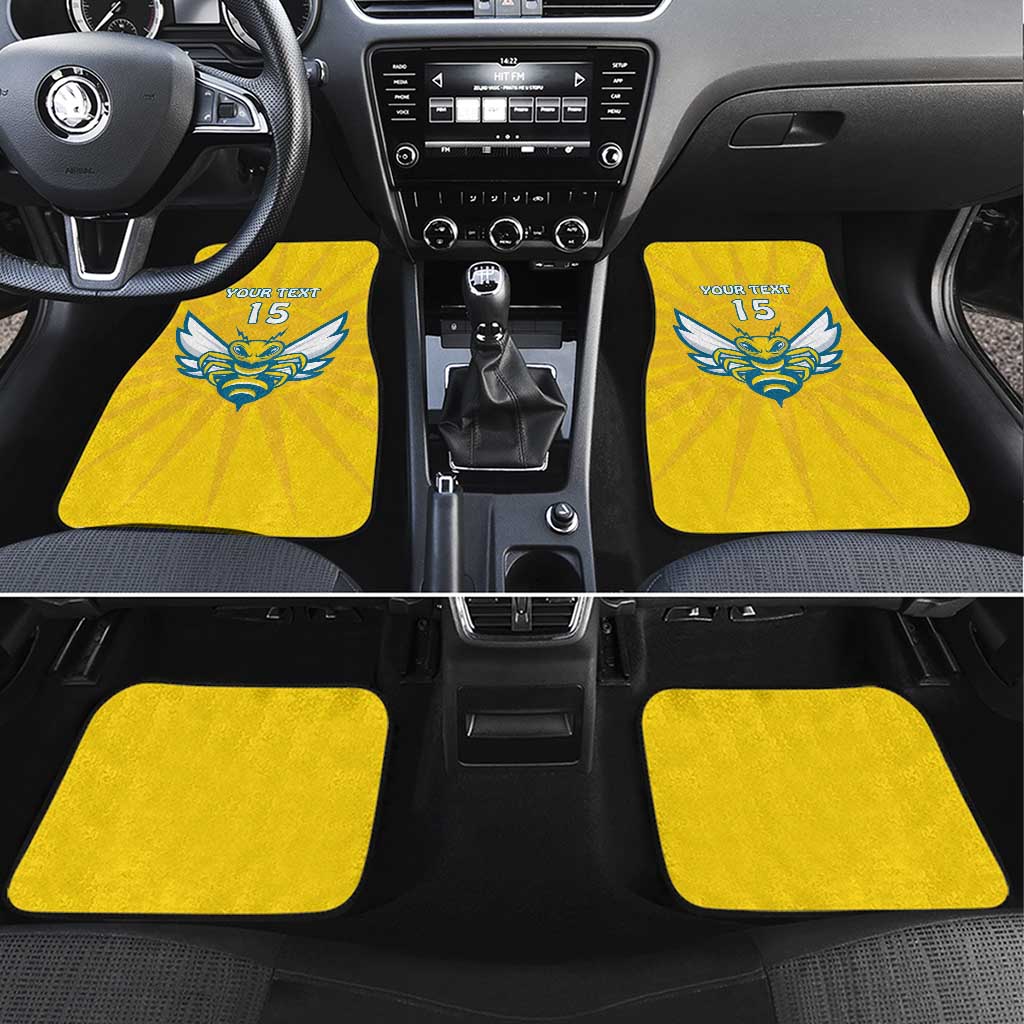 Custom Afro Rwanda Football Car Mats Go Wasps