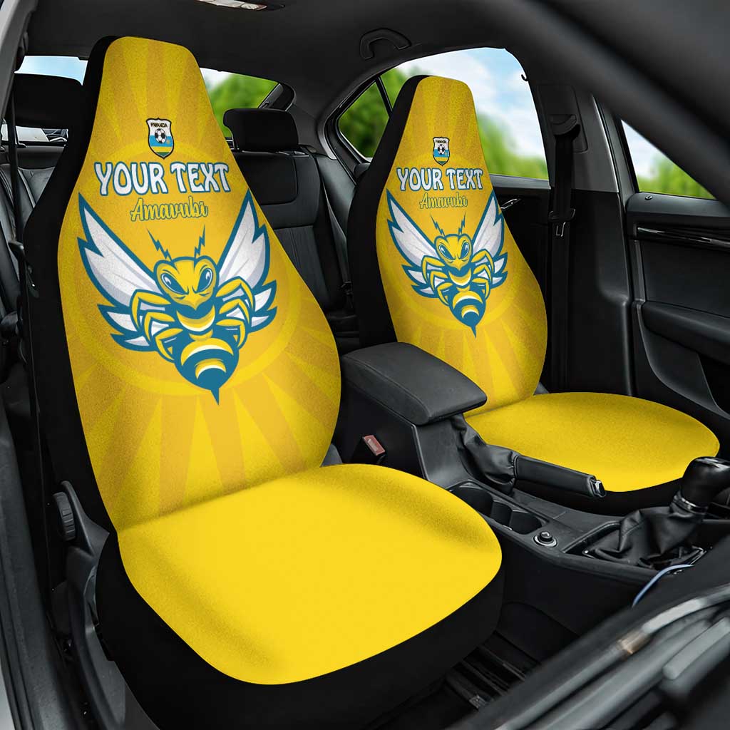 Custom Afro Rwanda Football Car Seat Cover Go Wasps